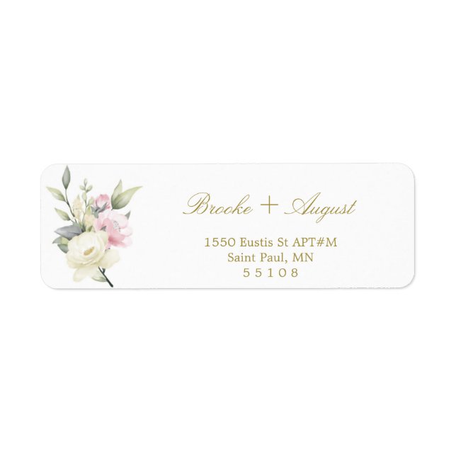 Rose Gold Return Address Labels (Front)