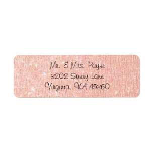 Rose Gold Return Address Labels