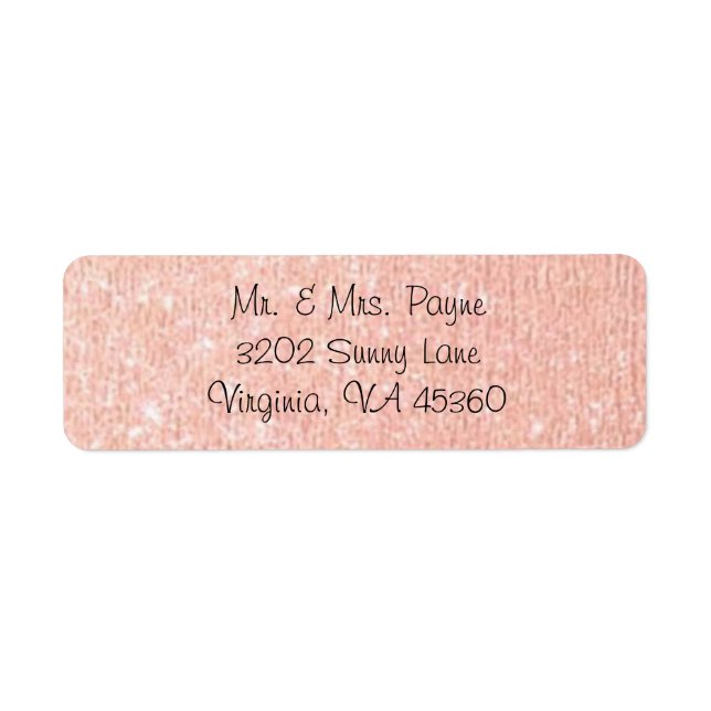 Rose Gold Return Address Labels (Front)