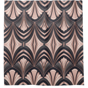 Rose Gold Romance Neo Art Deco Fan Design
