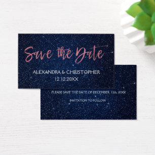 Rose Gold Rose et Navy Blue Foil Enregistrer la da