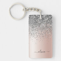 Rose Gold - Rose Pâle et Paillettes Argentées Mono