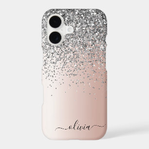 Rose Gold - Rose Pâle Pailleté Monogramme