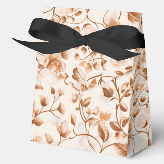 Rose Gold Roses Favor Box (Front)