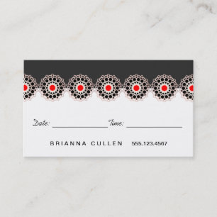 Rose Gold Rosette Hair Salon Appointment Reminder Card