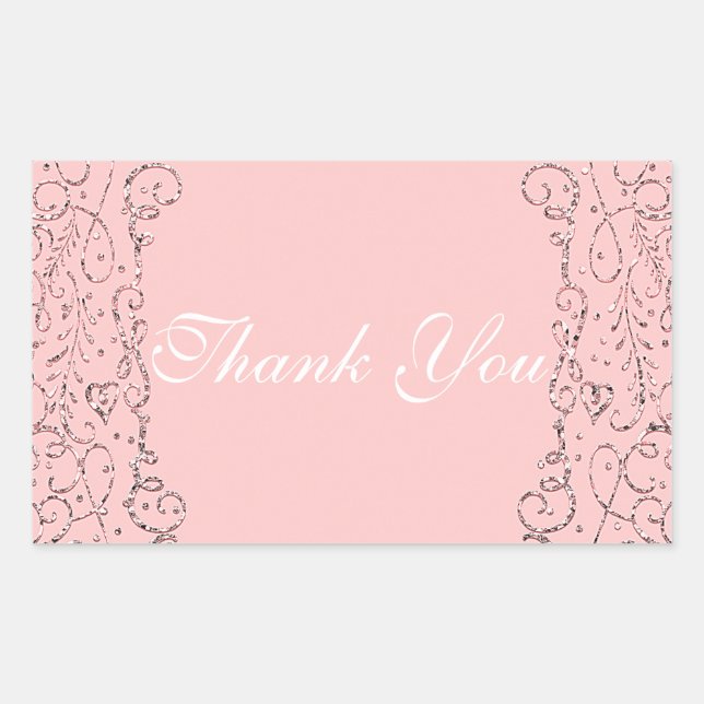 Rose Gold Royal Castle Fairy Tale Princess Favour Sticker (Front)