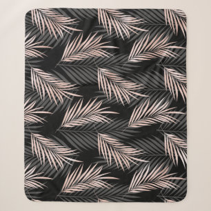 Rose gold safari, palm leaf paper. sherpa blanket