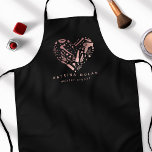 Rose Gold Salon Heart Stylist Personalized Name Apron<br><div class="desc">Rose Gold Salon Heart Stylist Personalized Name Apron</div>