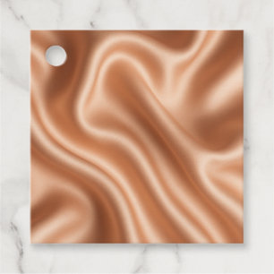 Rose Gold Satin Silk Abstract Luxury Pattern Favour Tags