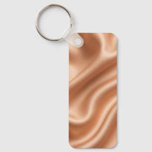 Rose Gold Satin Silk Abstract Luxury Pattern Keychain