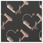 Rose Gold Scissors Hair Stylist Salon Heart