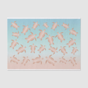 Rose Gold  Sea Turtles Beach Style Tissue Paper