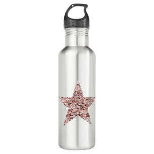 Rose Gold Sequin Twinkle Clipart Shining Star Clip 710 Ml Water Bottle