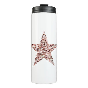 Rose Gold Sequin Twinkle Clipart Shining Star Thermal Tumbler
