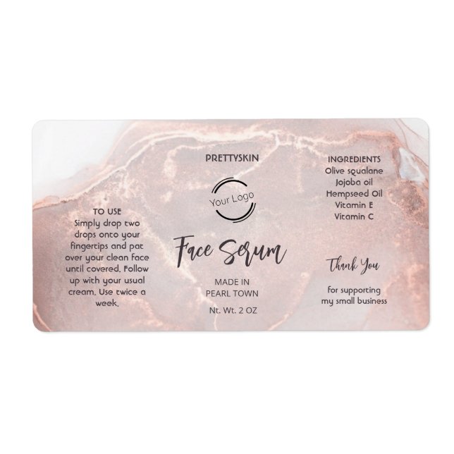 Rose Gold Serum Label (Devant)