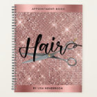 Rose Gold Shimmer Cheveux Rendez-vous Planificateu