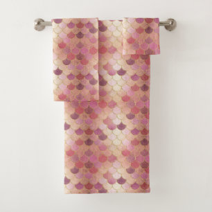 Rose Gold Shimmer Mermaid Échelle Motif