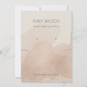 Rose Gold Shimmer Strokes Necklace Earring Display Invitation