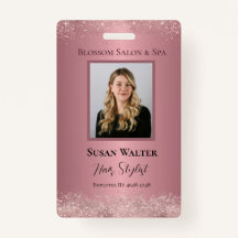 Rose Gold Signature Elegance Employee IDs