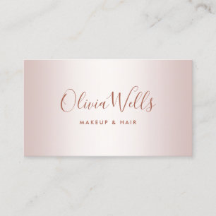 Rose Gold Signature Script Social Media Business C Card