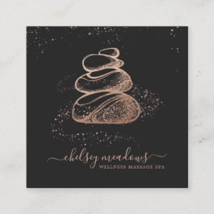 Rose Gold Signature Spa Logo   Square Business Card