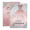 Rose Gold Silver Diamond Sparkle Gown Quinceanera