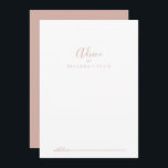 Rose Gold Simple Minimalist Wedding Advice Card<br><div class="desc">This rose gold simple minimalist wedding advice card is perfect for a modern wedding. The simple and elegant design features classic and fancy script typography in rose gold. These cards are perfect for a wedding, bridal shower, baby shower, graduation party & more. Personalize the cards with the names of the...</div>