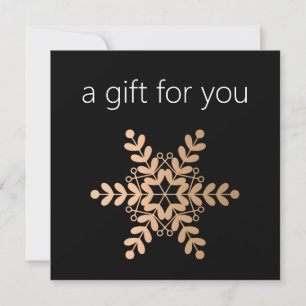 Rose Gold Snowflake Holiday Gift Certificate