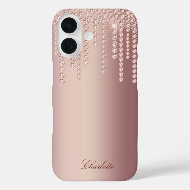 Rose Gold Sparkle Case-Mate iPhone Case (Back)
