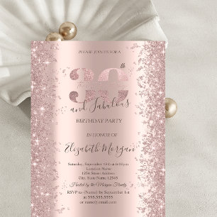 Rose Gold Sparkle Diamonds 30th Birthday Invitation