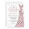 Rose Gold Sparkle Dress 50th Birthday Invite