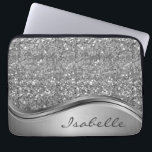 Rose Gold Sparkle Glam Bling Personalized Metal   Laptop Sleeve<br><div class="desc">This design may be personalized in the area provided by changing the photo and/or text. Or it can be customized by clicking Personalize this Template and then choosing the click to customize further option and delete or change the colour of the background, add text, change the text colour or style,...</div>