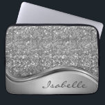 Rose Gold Sparkle Glam Bling Personalized Metal   Laptop Sleeve<br><div class="desc">This design may be personalized in the area provided by changing the photo and/or text. Or it can be customized by clicking Personalize this Template and then choosing the click to customize further option and delete or change the colour of the background, add text, change the text colour or style,...</div>