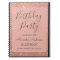 Rose Gold Sparkle Glitter Birthday Party Guestbook