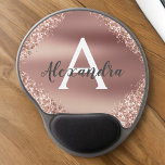 Rose Gold Sparkle Glitter Monogram Name Mousepad<br><div class="desc">Rose Gold Sparkle Faux Glitter Ombre Metallic Foil Monogram Name Monogram Mousepad. This Mouse pad can be customized to include your first name. Please contact the designer for customized matching items.</div>