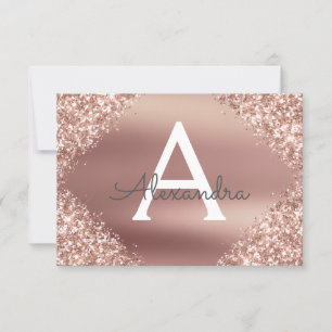 Rose Gold Sparkle Glitter Sweet 16 Save the Date