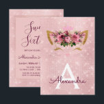 Rose Gold Sparkle Kitty Sweet Sixteen Birthday Invitation<br><div class="desc">Rose Gold and Burgundy Sparkle Kitty (Kitten or Cat) Princess Sweet Sixteen Monogram Name and Initial Birthday Party Invitation. This invitation is perfect for the Rose Gold - Pink and Burgundy Marsala Sparkle Sweet 16 Birthday Party looking to celebrate in Pink Rose Gold.</div>