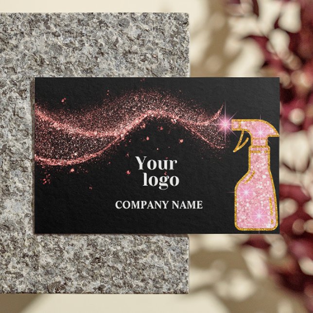 Rose Gold Spray Cleaner Instragram Qr Code Business Card (Rose Gold Spray Cleaner Instragram Qr Code Business Card)