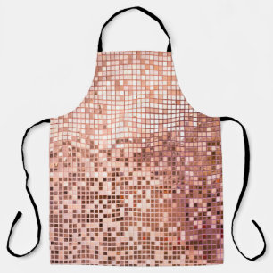Rose gold: square mosaic tiles. apron
