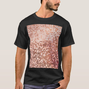 Rose gold: square mosaic tiles. T-Shirt