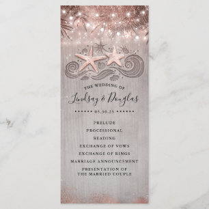 Rose Gold Starfish Couple Beach Programmes de mari