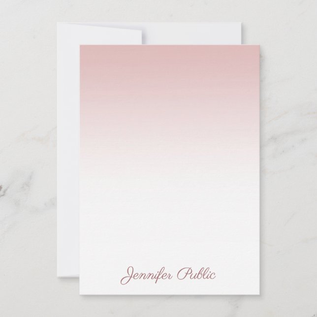 Rose Gold Template Handwriting Script Name Modern (Front)