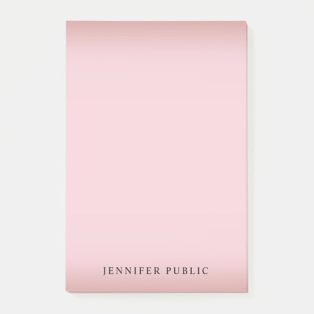 Rose Gold Template Modern Elegant Minimalist Post-it Notes (Front)