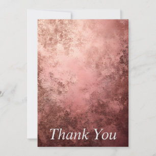 Rose Gold Textured Background Thank You Card