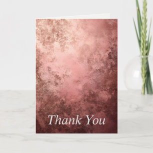 Rose Gold Textured Background Thank You Card