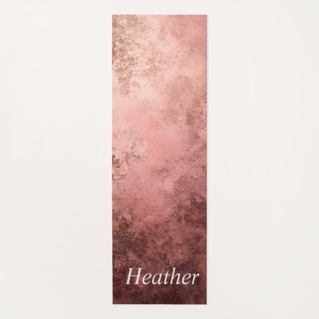 Rose Gold Textured Background  Yoga Mat (Front)