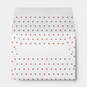 Rose Gold Textured Polka Dot Pattern Envelope