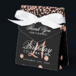Rose Gold Thank You 21st Birthday Confetti Black Favor Box<br><div class="desc">Elegant "Thank You" 21st Birthday Rose Gold Faux Glitter Confetti Black design.</div>