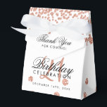 Rose Gold Thank You 21st Birthday Confetti White Favor Box<br><div class="desc">Elegant "Thank You" 21st Birthday Rose Gold Faux Glitter Confetti White design.</div>