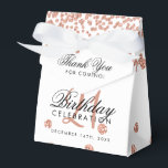 Rose Gold Thank You 21st Birthday Confetti White Favor Box<br><div class="desc">Elegant "Thank You" 21st Birthday Rose Gold Faux Glitter Confetti White design.</div>